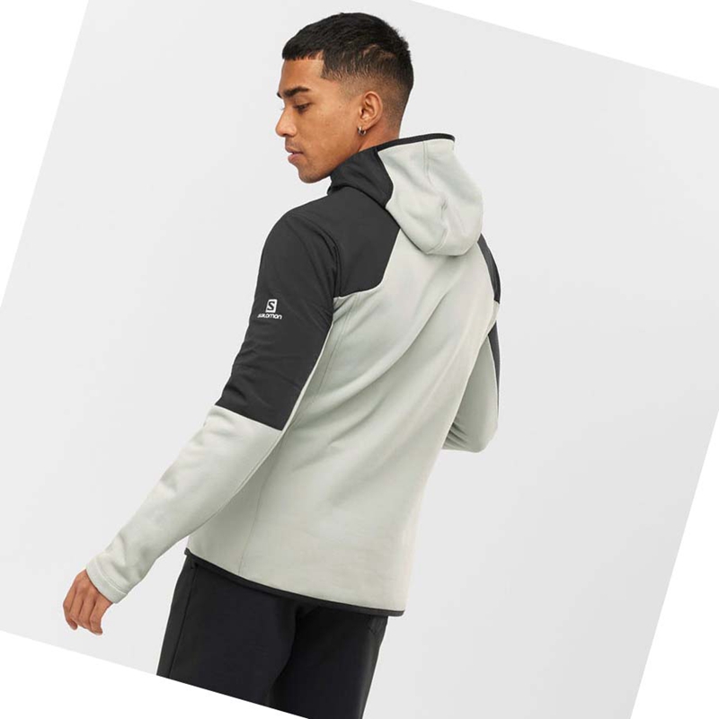 Aqua Salomon OUTLINE WARM HYBRID Men's Hoodie | THWLOXM-94