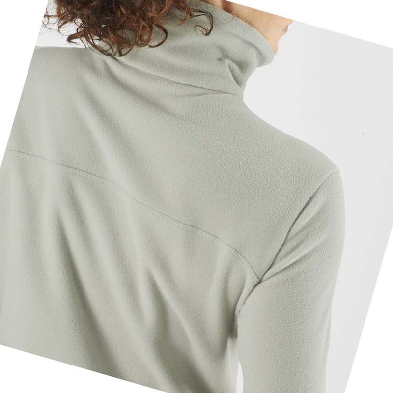 Beige Salomon ESSENTIAL COSY FLEECE Women's Hoodie | LPKAUCG-06