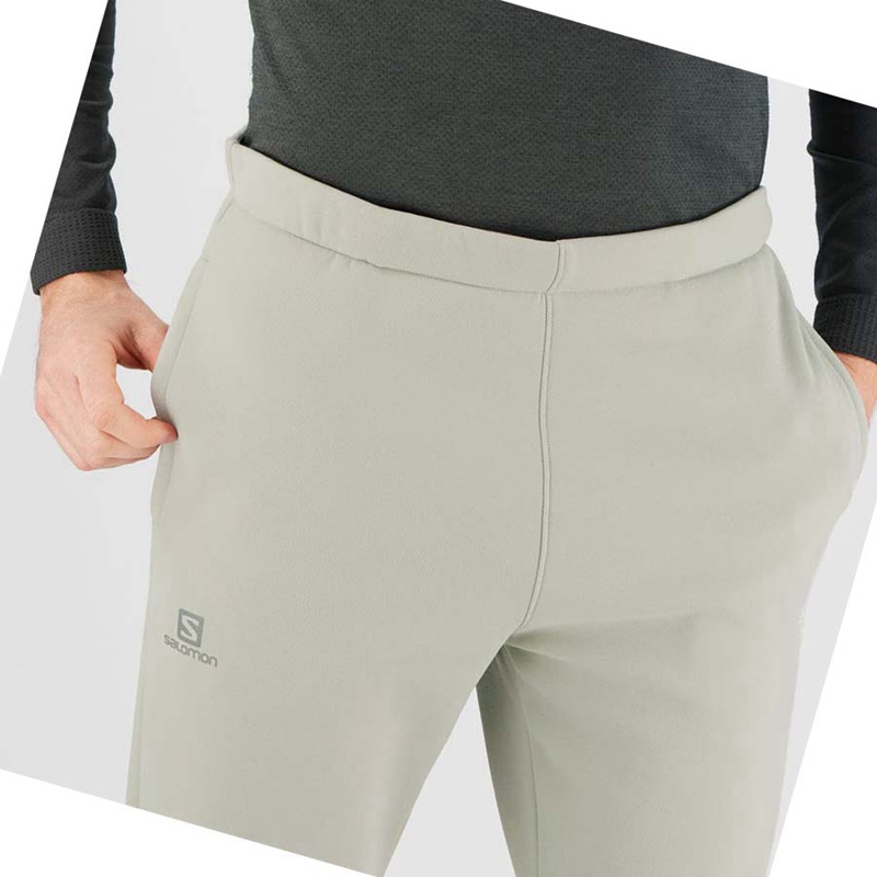 Beige Salomon ESSENTIAL WARM FLEECE Men's Pants | DGNRIJO-30