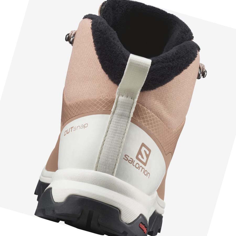 Beige Salomon OUTSNAP CLIMASALOMON™ WATERPROOF Women's Winter Boots | AJYCUQL-31