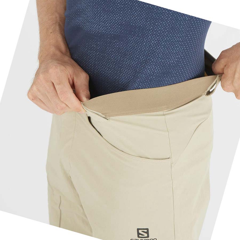 Beige Salomon WAYFARER Men's Shorts | UYGSXNO-87