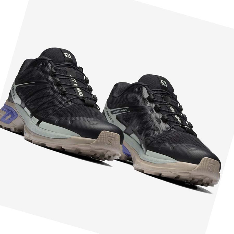 Black / Blue Salomon XT-WINGS 2 Men's Sneakers | IOQBNYP-03