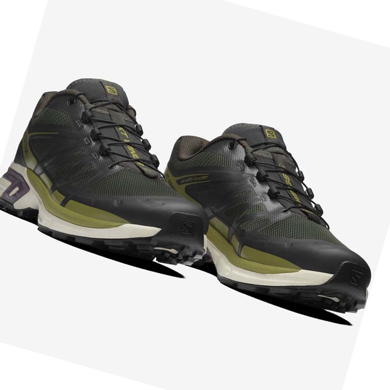 Black / Olive Salomon XT-WINGS 2 Men's Sneakers | QOGHYPK-24