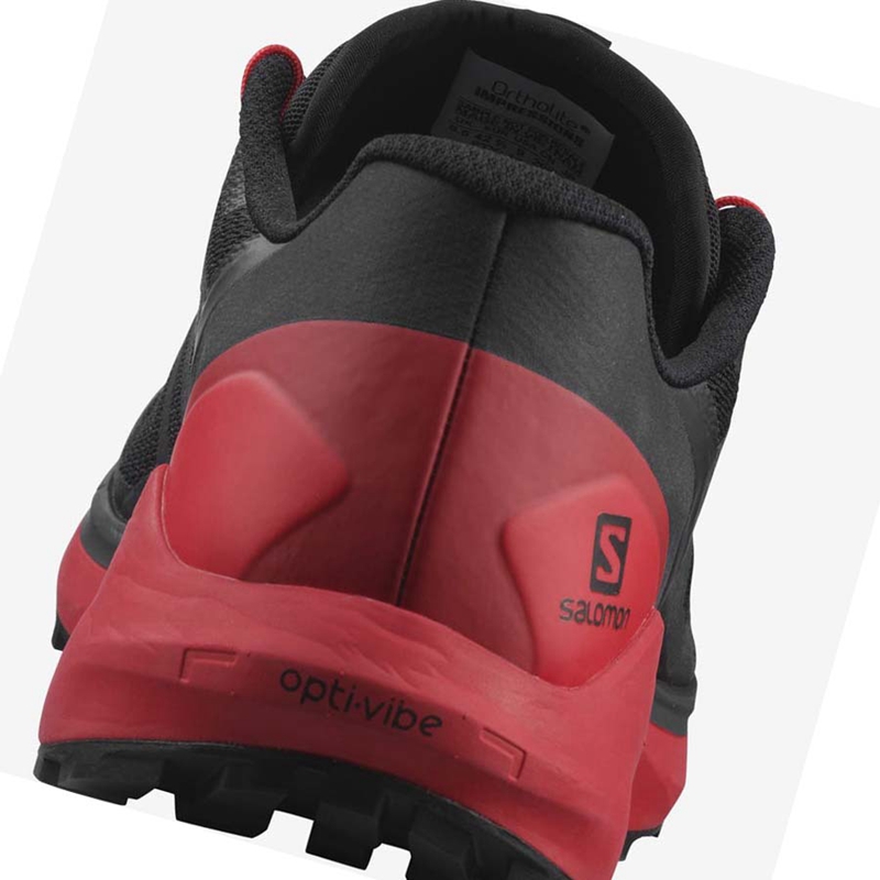 Black / Red  Salomon SENSE RIDE 4 Men's Trail Running Shoes | NGFYMJQ-13