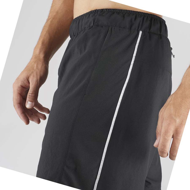 Black Salomon AGILE 2IN1 Men's Shorts | MAEUWTV-16