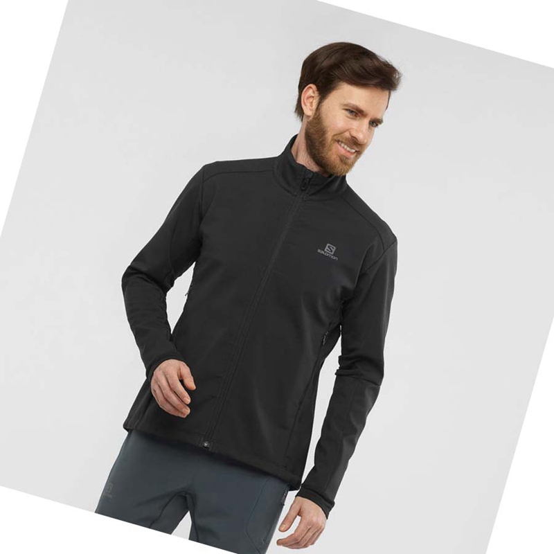 Black Salomon AGILE SOFTSHELL Men's Jackets | FMZHQDL-65