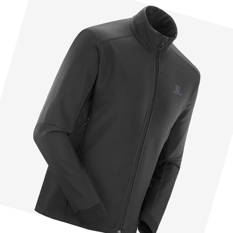 Black Salomon AGILE SOFTSHELL Men's Jackets | FMZHQDL-65