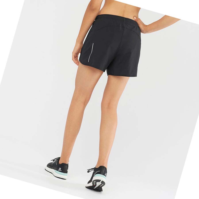 Black Salomon AGILE Women's Shorts | ZKLWXJR-01