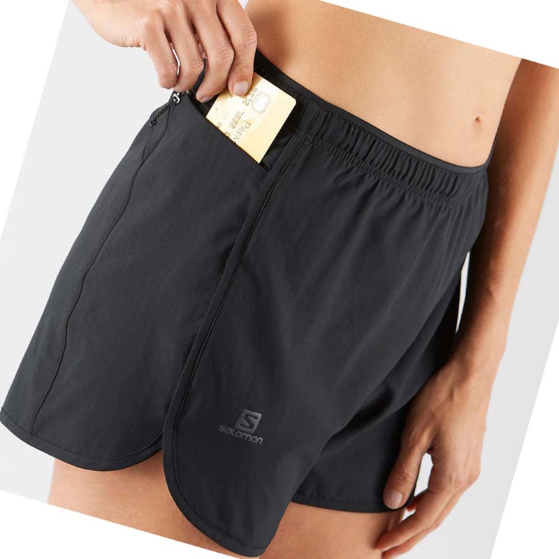 Black Salomon AGILE Women's Shorts | ZKLWXJR-01