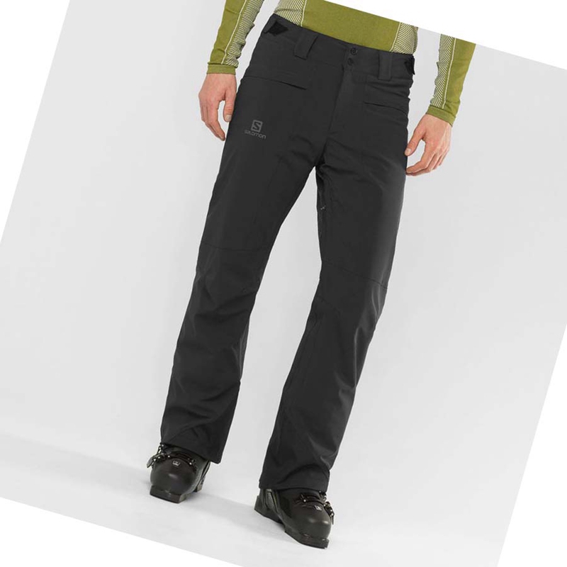 Black Salomon BRILLIANT Men's Ski Pants | ZPMXQTF-96