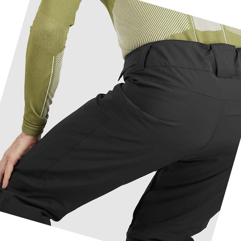 Black Salomon BRILLIANT Men's Ski Pants | ZPMXQTF-96