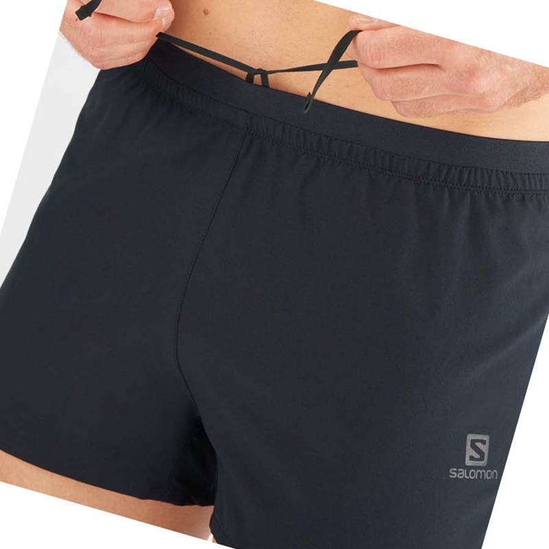 Black Salomon CROSS 3'' Men's Shorts | WUCVXQD-32