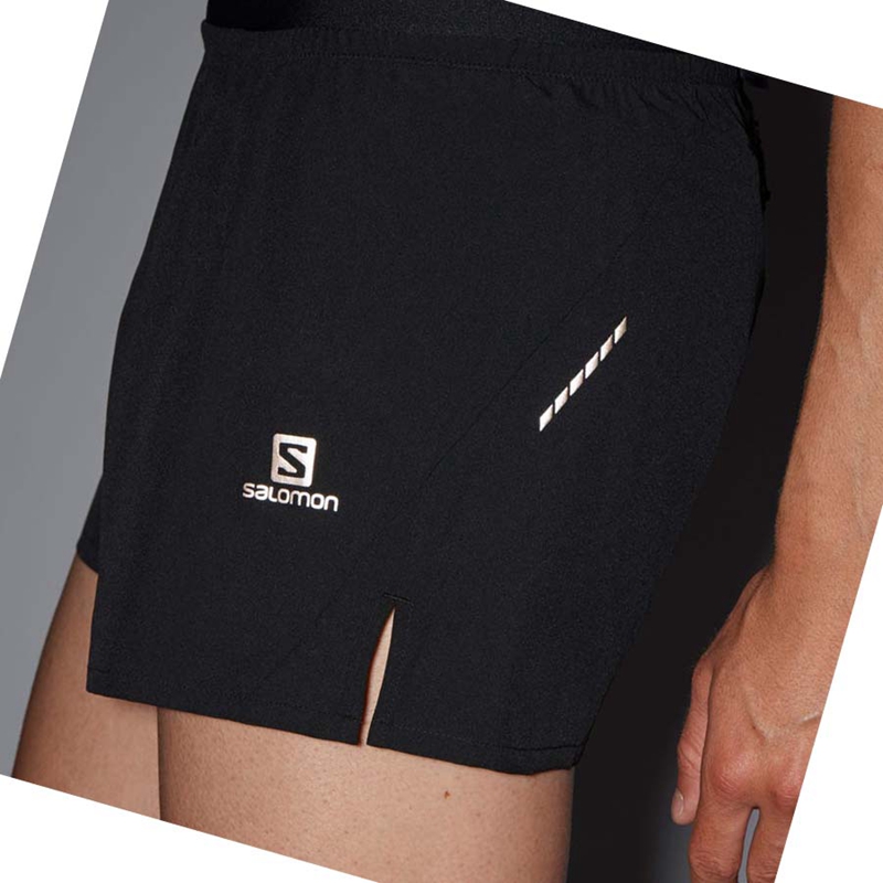 Black Salomon CROSS 3'' Men's Shorts | WUCVXQD-32