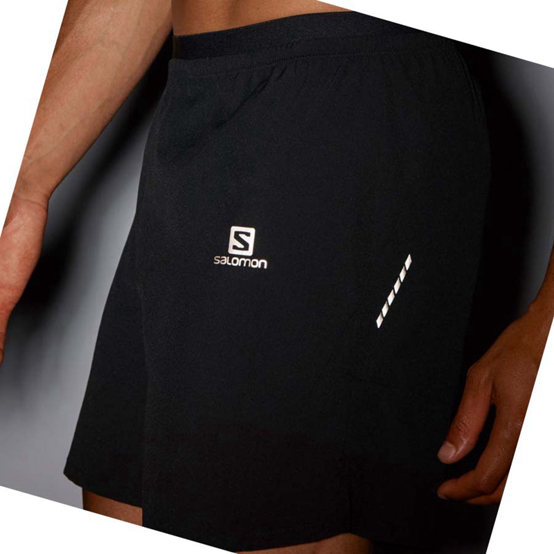 Black Salomon CROSS 7'' NO LINER Men's Shorts | LXHIEDC-23