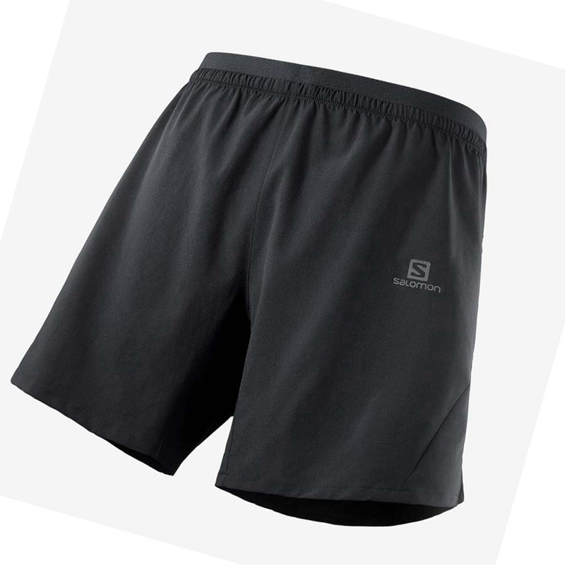 Black Salomon CROSS 7\'\' NO LINER Men\'s Shorts | LXHIEDC-23