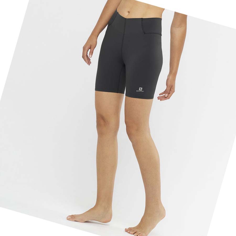 Black Salomon CROSS MULTI 7'' Women's Shorts | RJCNTPK-10