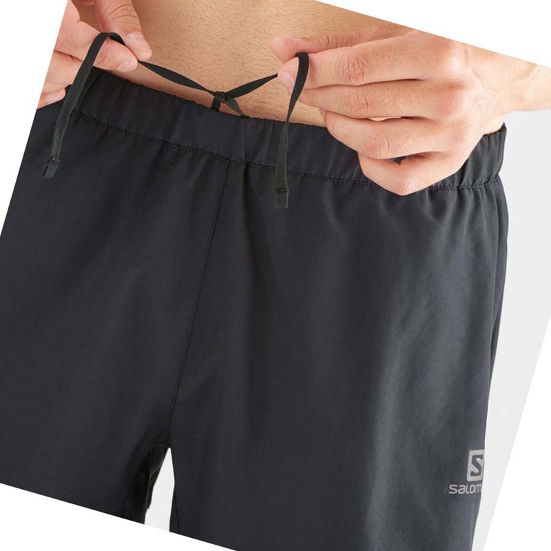 Black Salomon CROSS REBEL 5'' Men's Shorts | DLNIZGA-18