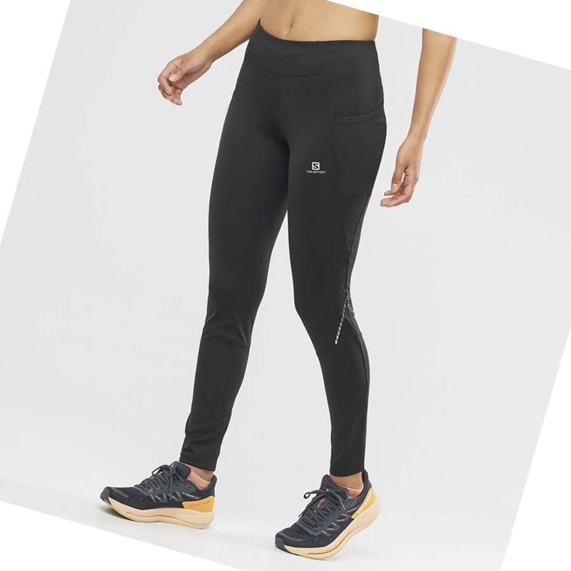 Black Salomon CROSS RUN 28'' Women's Pants | KQRSUFP-45