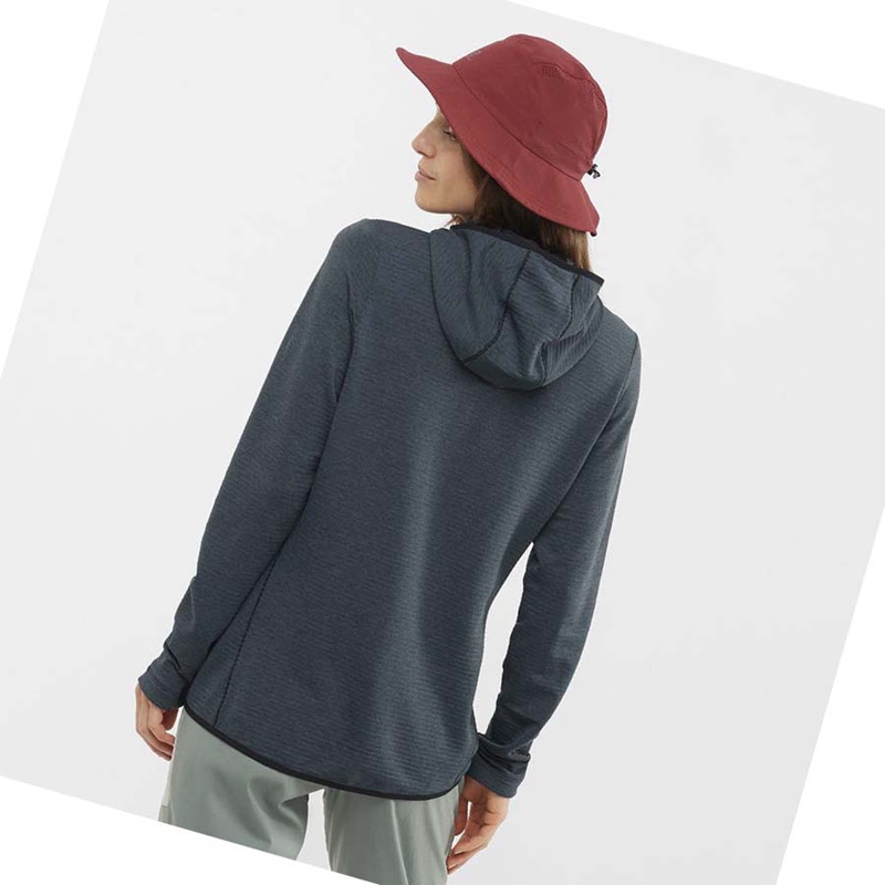 Black Salomon ESSENTIAL LIGHTWARM HOODED Women's Hoodie | ONAWLVK-58