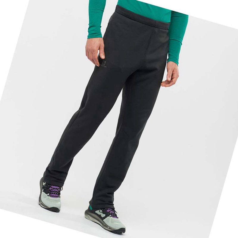 Black Salomon ESSENTIAL WARM FLEECE Men's Pants | HVKDPSG-89