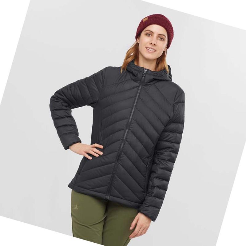 Black Salomon ESSENTIAL XWARM DOWN INSULATED Women's Jackets | XMVCLOW-02