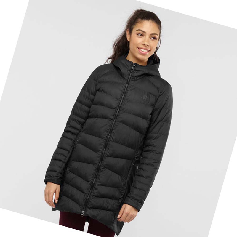 Black Salomon ESSENTIAL XWARM LONG INSULATED Women's Jackets | YMWXRGK-18