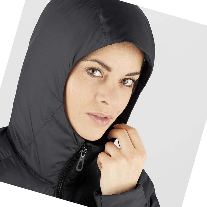 Black Salomon ESSENTIAL XWARM LONG INSULATED Women's Jackets | YMWXRGK-18