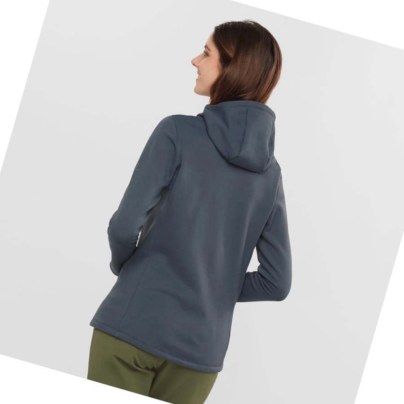 Black Salomon ESSENTIAL XWARM Women's Hoodie | DQTXOHN-01