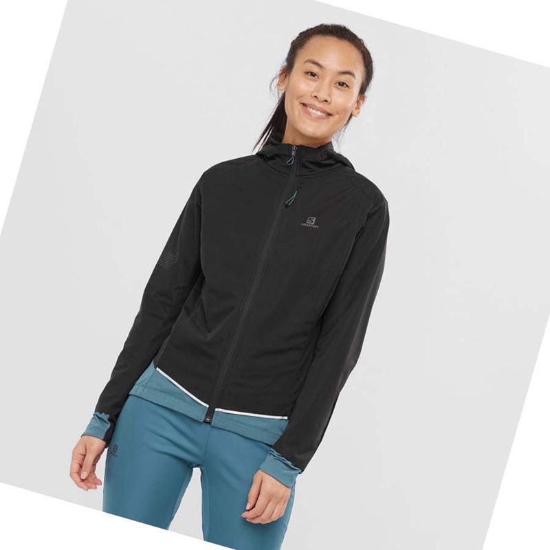 Black Salomon LIGHT SHELL Women's Jackets | NWLYASJ-17