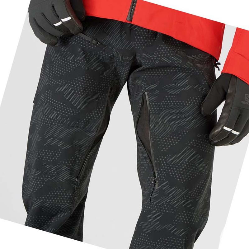 Black Salomon OUTLAW 3L Men's Ski Pants | BNGVYLJ-46