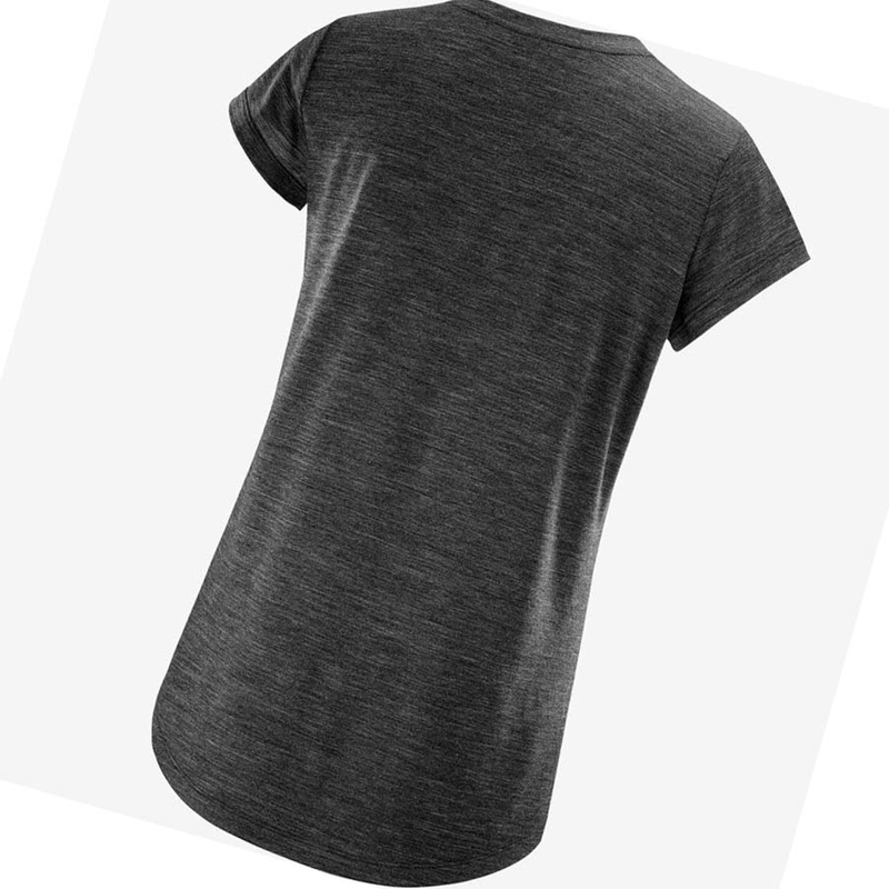 Black Salomon OUTLIFE MERINO BLEND Women's T Shirts | VDNMFBP-96