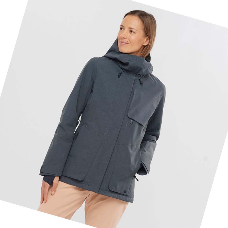 Black Salomon PROOF LIGHT Women's Ski Jackets | EDCNQOU-91