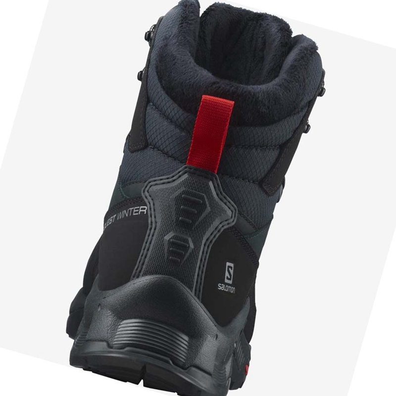 Black Salomon QUEST WINTER THINSULATE™ CLIMASALOMON™ WATERPROOF Women's Winter Boots | KGVWCMR-10