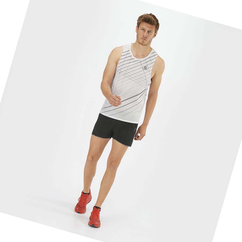 Black Salomon SENSE AERO 3'' Men's Shorts | KSBXILW-34