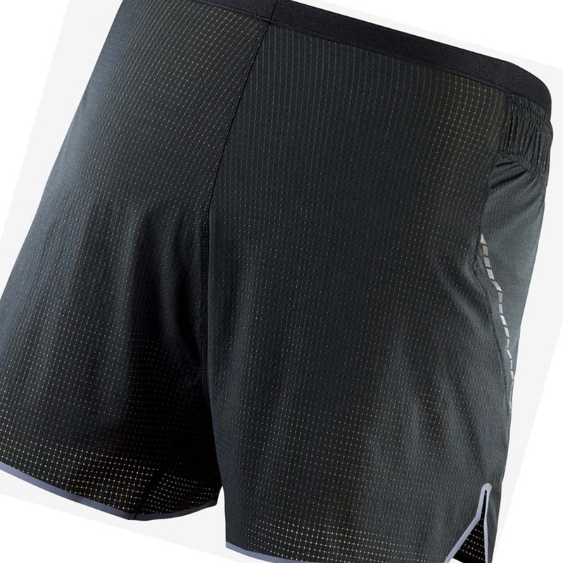 Black Salomon SENSE AERO 3'' Men's Shorts | KSBXILW-34