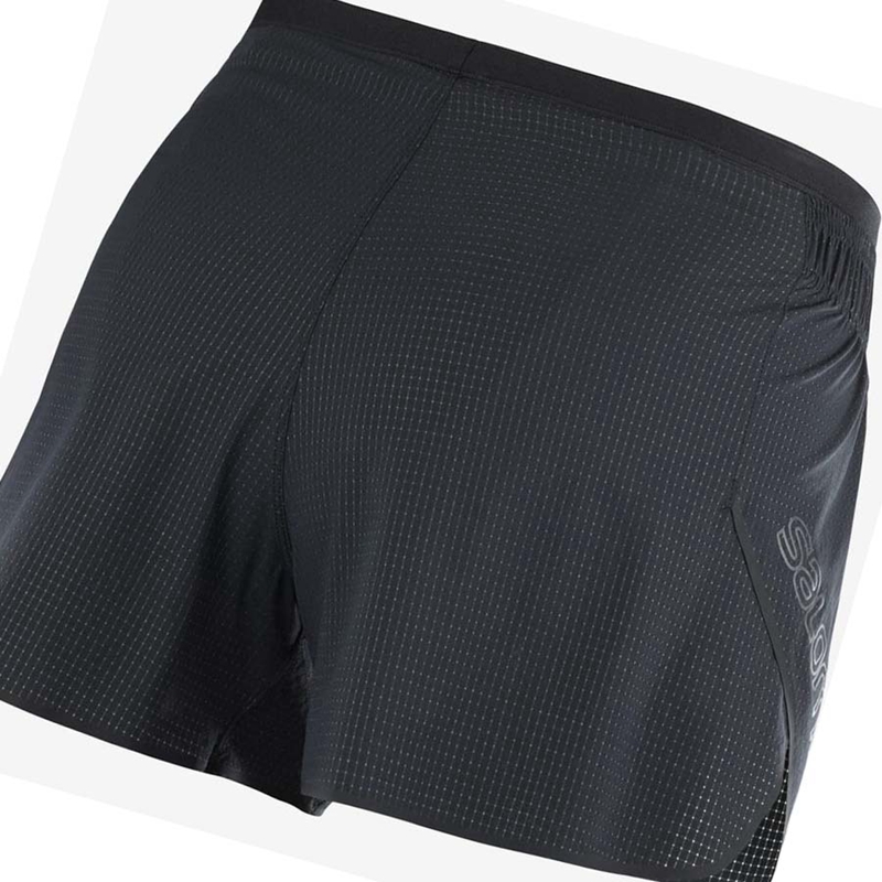 Black Salomon SENSE AERO 3'' Women's Shorts | UYISWKM-70