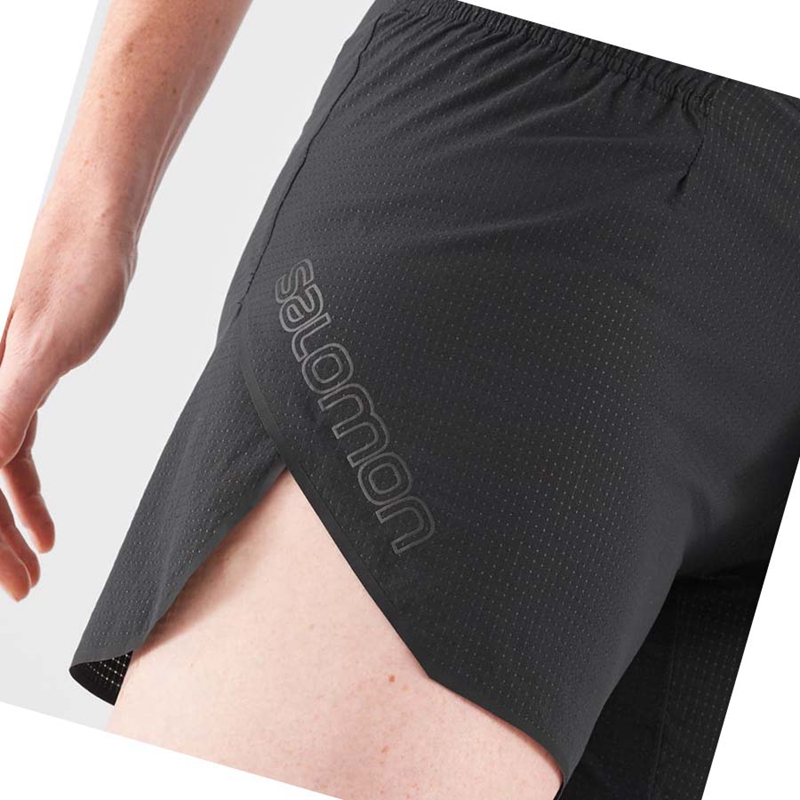 Black Salomon SENSE AERO 5'' Women's Shorts | LFXMSOB-69