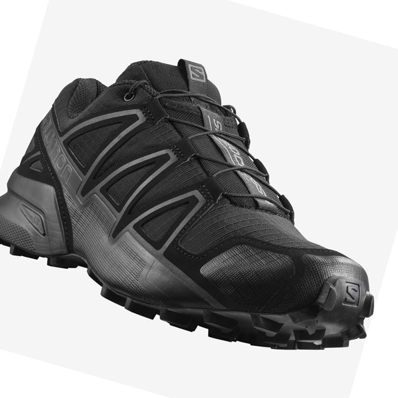 Black Salomon SPEEDCROSS 4 WIDE FORCES Men's Boots | RPYAVGW-40