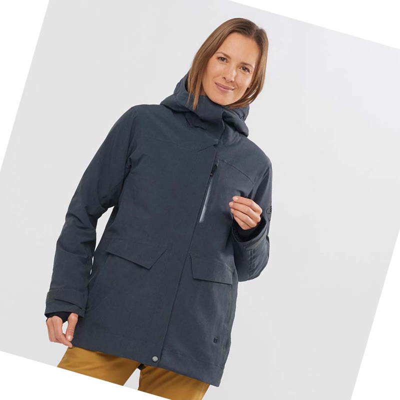 Black Salomon STANCE CARGO Women's Ski Jackets | SFULENV-97