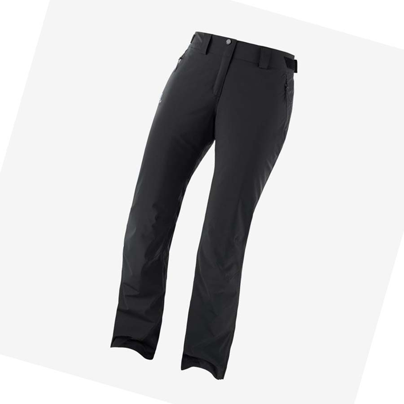 Black Salomon THE BRILLIANT Women\'s Ski Pants | BVPTFOL-84