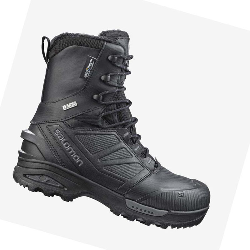 Black Salomon TOUNDRA FORCES CLIMASALOMON™ WATERPROOF Women\'s Boots | QKOEBTH-17