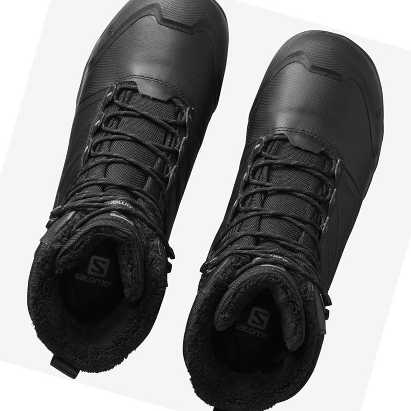 Black Salomon TOUNDRA PRO CLIMASALOMON™ WATERPROOF Men's Winter Boots | OYQACPG-12