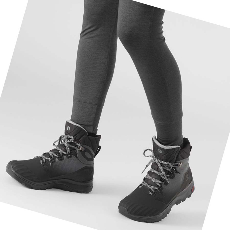 Black Salomon VAYA BLAZE THINSULATE™ CLIMASALOMON™ WATERPROOF Women's Winter Boots | AXZTMNW-21