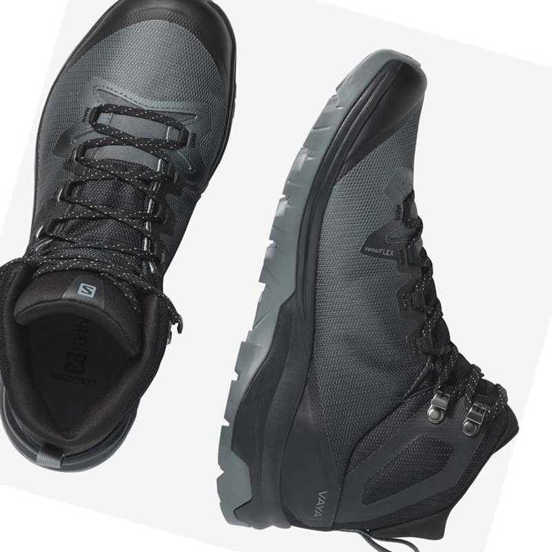 Black Salomon WoVAYA MID GORE-TEX Women's Hiking Shoes | YGUFBVC-92