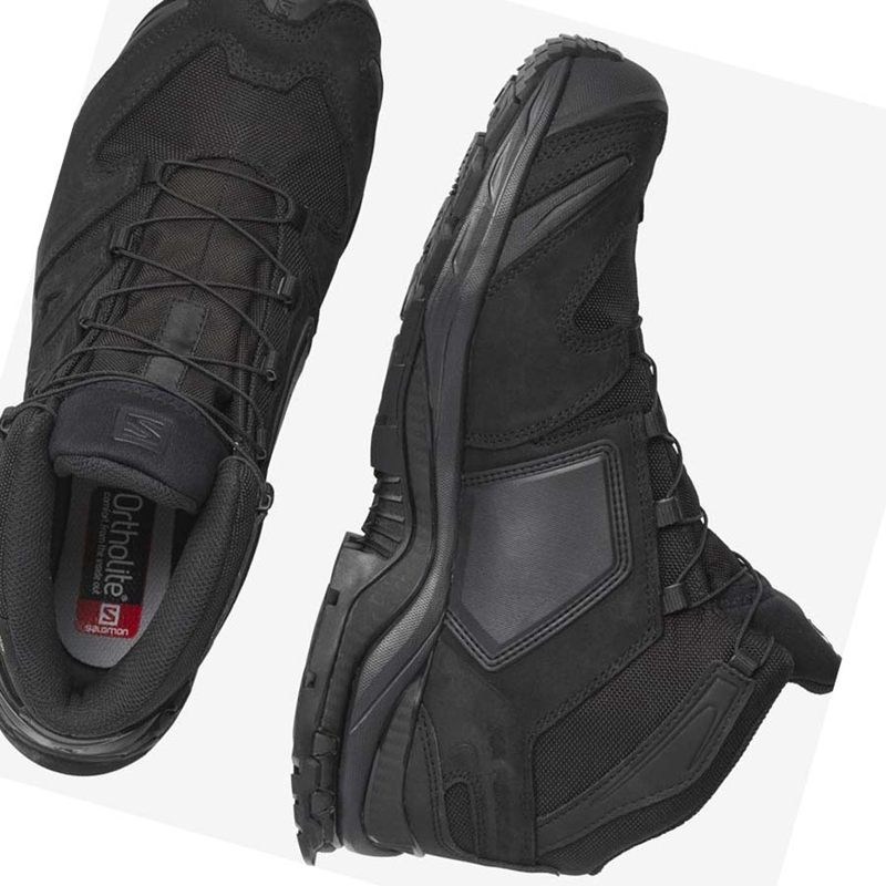 Black Salomon XA FORCES MID GORE-TEX EN Men's Boots | OPIDKBY-27