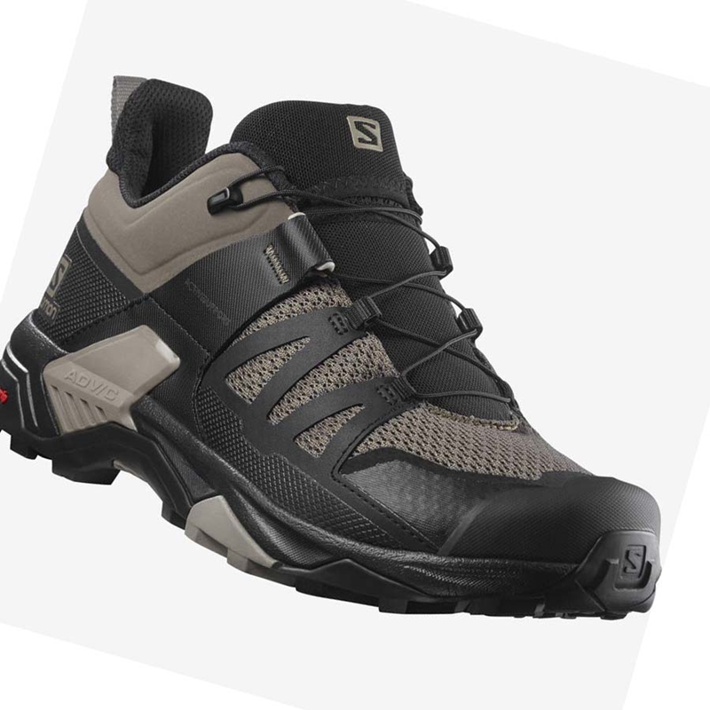 Black Salomon X ULTRA 4 Men's Hiking Shoes | PNDGYVQ-25