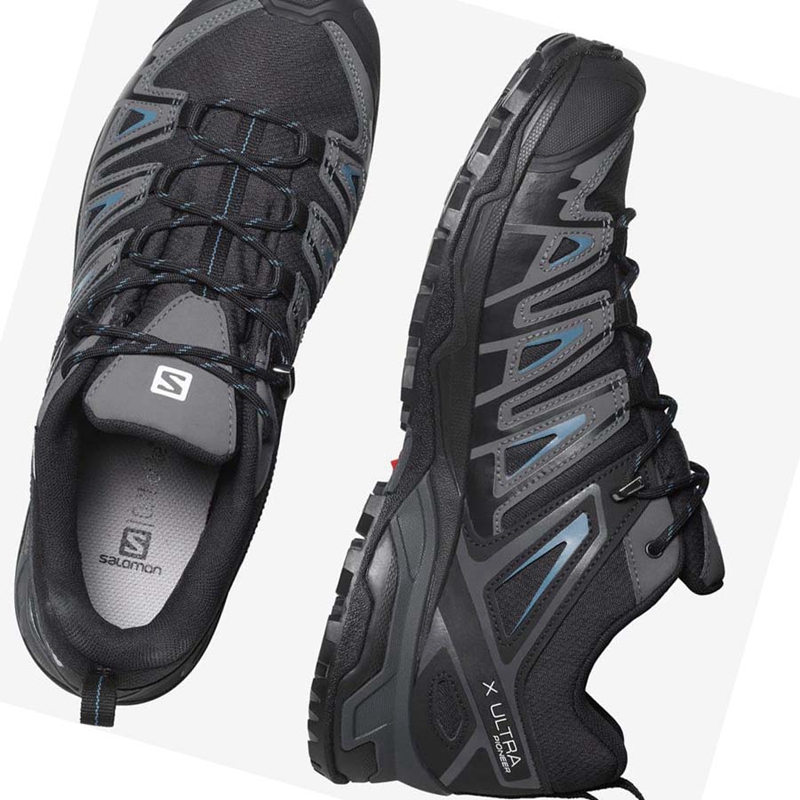 Black Salomon X ULTRA PIONEER CLIMASALOMON™ WATERPROOF Men's Hiking Shoes | WRYUDGE-98