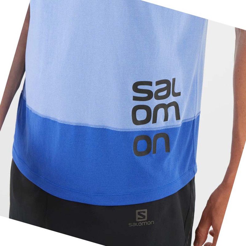 Blue Salomon CROSS RUN GRAPHIC Men's T Shirts | XJUTVIF-63