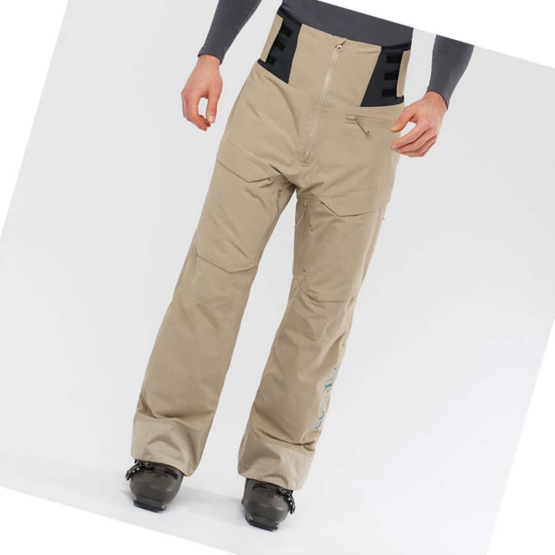 Brown Salomon GRAVITY GORE-TEX Men's Ski Pants | IKMNUTH-83