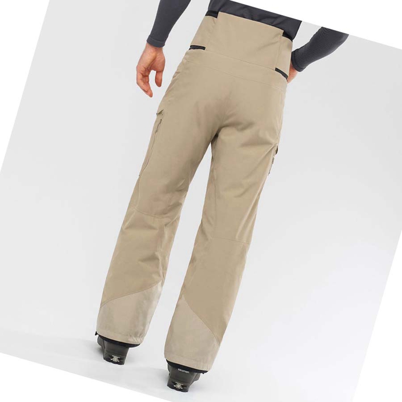 Brown Salomon GRAVITY GORE-TEX Men's Ski Pants | IKMNUTH-83